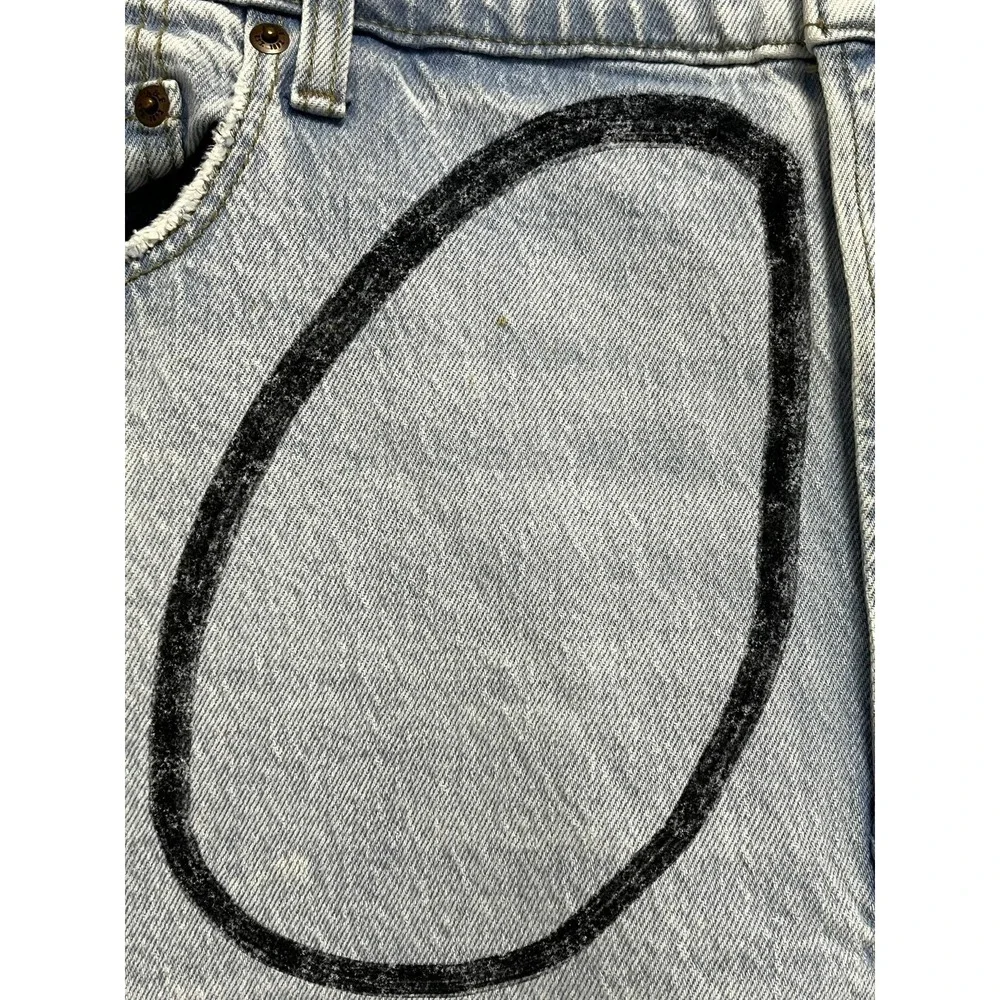 Abercrombie & Fitch 90s Straight Jeans Womens 18 High Rise Curve Love Light Wash